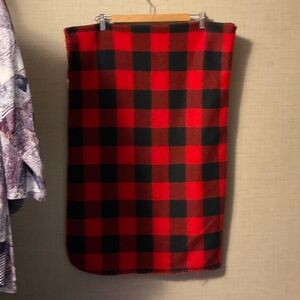 The Academy Brand Red and Black Plaid Blanket